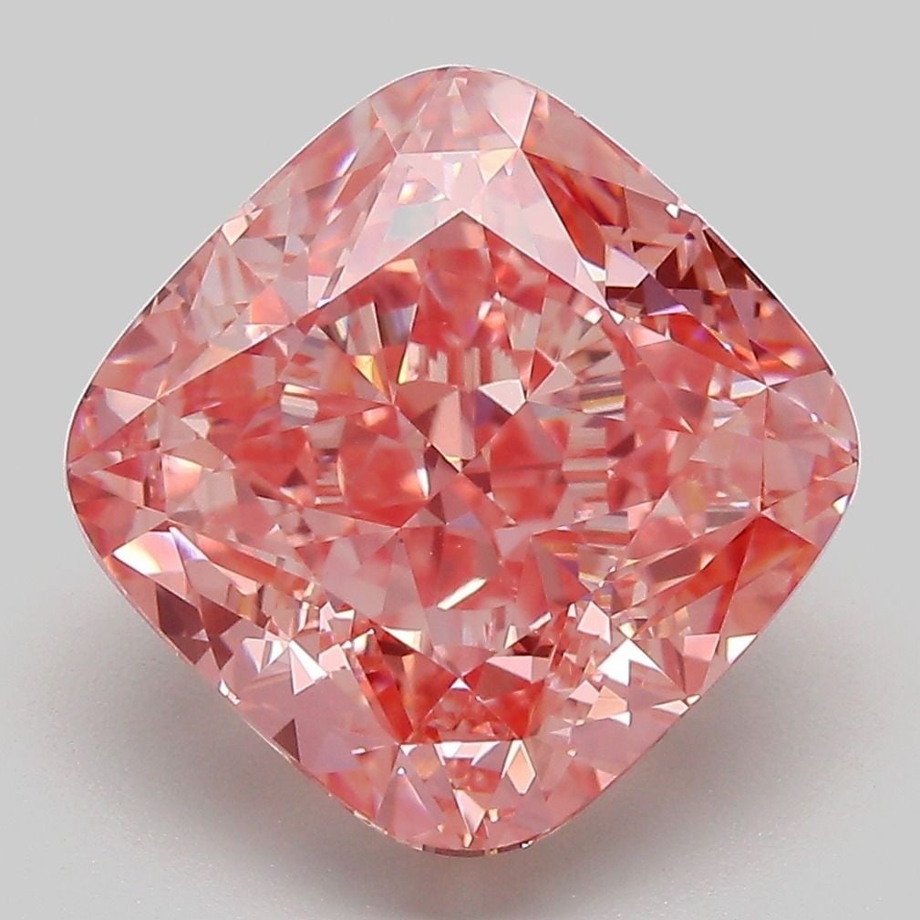 Loose Diamond - CUSHION MODIFIED 6.77ct Fancy Vivid Pink VVS2: Loose Diamond - CUSHION MODIFIED 6.77ct Fancy Vivid Pink VVS2 Source: This is a real non-mined Diamond that has been grown in a lab Shape: CUSHION MODIFIED Carats: 6.77 Color: Fancy Vivid Pink Certifi