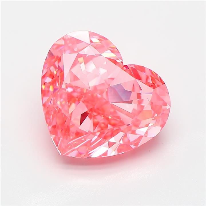 Loose Diamond - HEART 5.1ct Fancy Vivid Pink VS1: Loose Diamond - HEART 5.1ct Fancy Vivid Pink VS1 Source: This is a real non-mined Diamond that has been grown in a lab Shape: HEART Carats: 5.1 Color: Fancy Vivid Pink Certification: IGI Video: