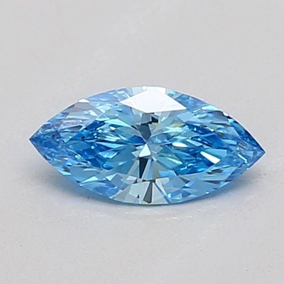 Loose Diamond - MARQUISE 0.24ct Fancy Vivid Blue VVS2: Loose Diamond - MARQUISE 0.24ct Fancy Vivid Blue VVS2 Source: This is a real non-mined Diamond that has been grown in a lab Shape: MARQUISE Carats: 0.24 Color: Fancy Vivid Blue Certification: IGI Addi
