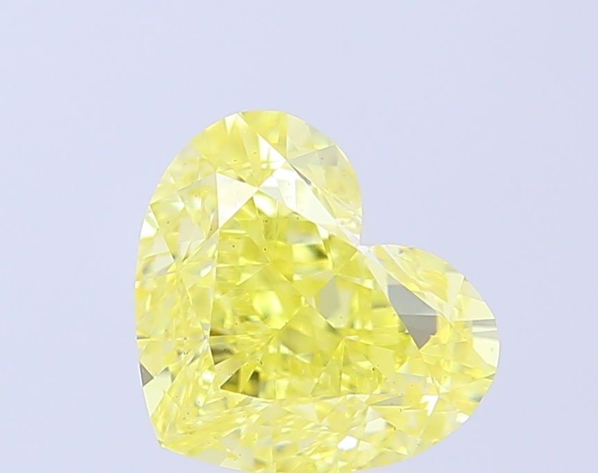Loose Diamond - HEART 2.53ct Fancy Intense Yellow VS1: Loose Diamond - HEART 2.53ct Fancy Intense Yellow VS1 Source: This is a real non-mined Diamond that has been grown in a lab Shape: HEART Carats: 2.53 Color: Fancy Intense Yellow Certification: IGI Vid