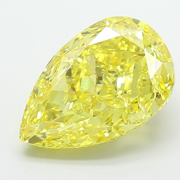 Loose Diamond - PEAR 7.02ct Fancy Vivid Yellow VS1: Loose Diamond - PEAR 7.02ct Fancy Vivid Yellow VS1 Source: This is a real non-mined Diamond that has been grown in a lab Shape: PEAR Carats: 7.02 Color: Fancy Vivid Yellow Certification: IGI Video: