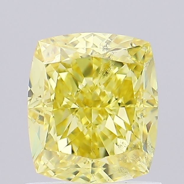 Loose Diamond - CUSHION MODIFIED 1.11ct Fancy Intense Yellow SI1: Loose Diamond - CUSHION MODIFIED 1.11ct Fancy Intense Yellow SI1 Source: This is a real non-mined Diamond that has been grown in a lab Shape: CUSHION MODIFIED Carats: 1.11 Color: Fancy Intense Yellow 
