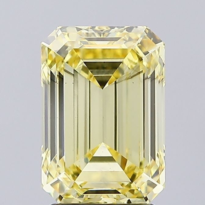 Loose Diamond - EMERALD 3.09ct Fancy Intense Yellow VS2: Loose Diamond - EMERALD 3.09ct Fancy Intense Yellow VS2 Source: This is a real non-mined Diamond that has been grown in a lab Shape: EMERALD Carats: 3.09 Color: Fancy Intense Yellow Certification: IGI