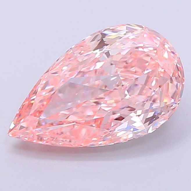 Loose Diamond - PEAR 2.55ct Fancy Vivid Pink VVS2: Loose Diamond - PEAR 2.55ct Fancy Vivid Pink VVS2 Source: This is a real non-mined Diamond that has been grown in a lab Shape: PEAR Carats: 2.55 Color: Fancy Vivid Pink Certification: IGI Video:
