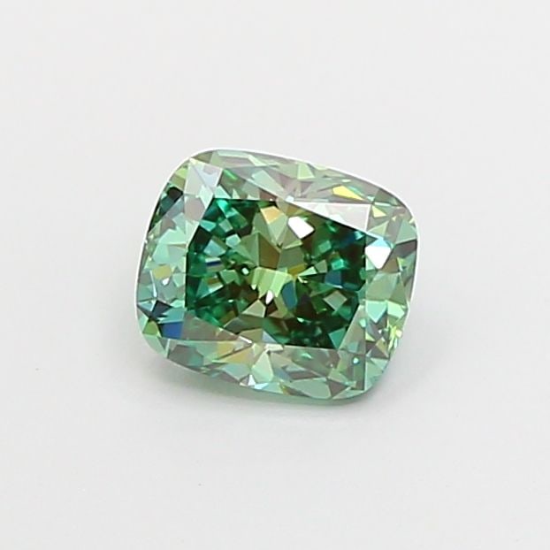 Loose Diamond - CUSHION MODIFIED 1.01ct Fancy Vivid Green VS1: Loose Diamond - CUSHION MODIFIED 1.01ct Fancy Vivid Green VS1 Source: This is a real non-mined Diamond that has been grown in a lab Shape: CUSHION MODIFIED Carats: 1.01 Color: Fancy Vivid Green Certif