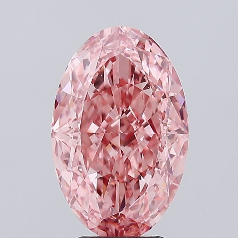 Loose Diamond - OVAL 5.02ct Fancy Vivid Pink VS1: Loose Diamond - OVAL 5.02ct Fancy Vivid Pink VS1 Source: This is a real non-mined Diamond that has been grown in a lab Shape: OVAL Carats: 5.02 Color: Fancy Vivid Pink Certification: IGI Video: