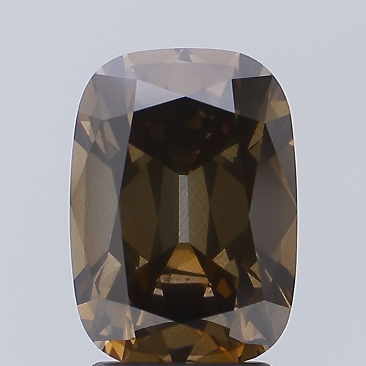 Loose Diamond - CUSHION BRILLIANT 3.02ct Fancy Brown SI2: Loose Diamond - CUSHION BRILLIANT 3.02ct Fancy Brown SI2 Source: This is a real non-mined Diamond that has been grown in a lab Shape: CUSHION BRILLIANT Carats: 3.02 Color: Fancy Brown Certification: I