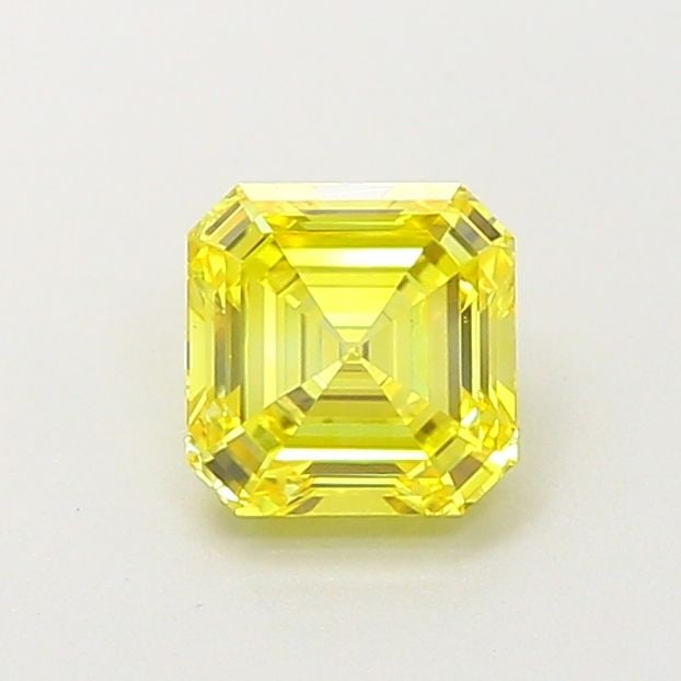 Loose Diamond - ASSCHER 0.75ct Fancy Vivid Yellow VS1: Loose Diamond - ASSCHER 0.75ct Fancy Vivid Yellow VS1 Source: This is a real non-mined Diamond that has been grown in a lab Shape: ASSCHER Carats: 0.75 Color: Fancy Vivid Yellow Certification: IGI Vid