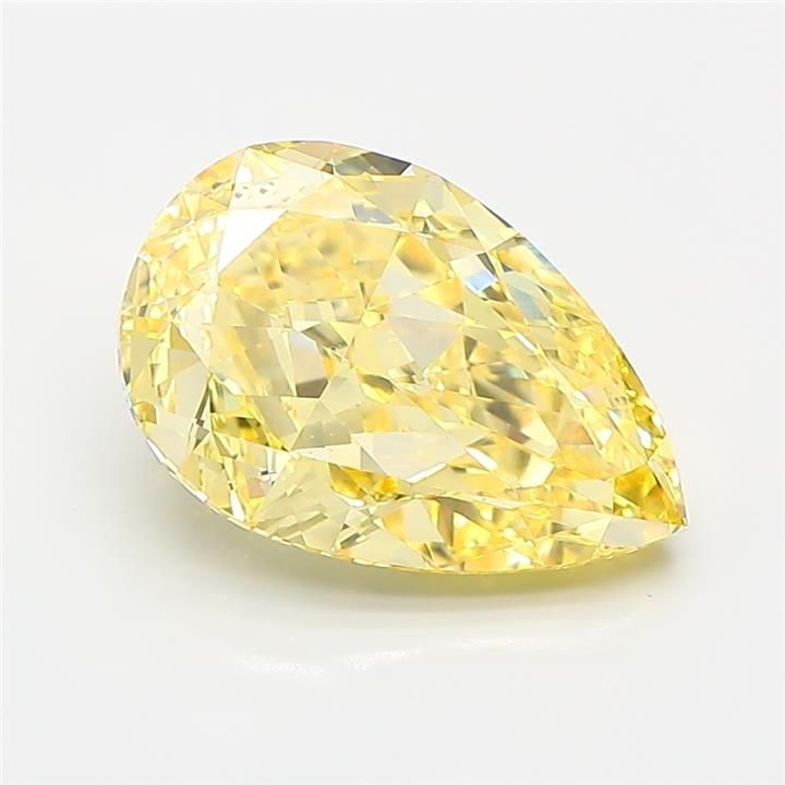 Loose Diamond - PEAR 3.02ct Fancy Intense Yellow VS2: Loose Diamond - PEAR 3.02ct Fancy Intense Yellow VS2 Source: This is a real non-mined Diamond that has been grown in a lab Shape: PEAR Carats: 3.02 Color: Fancy Intense Yellow Certification: IGI Video