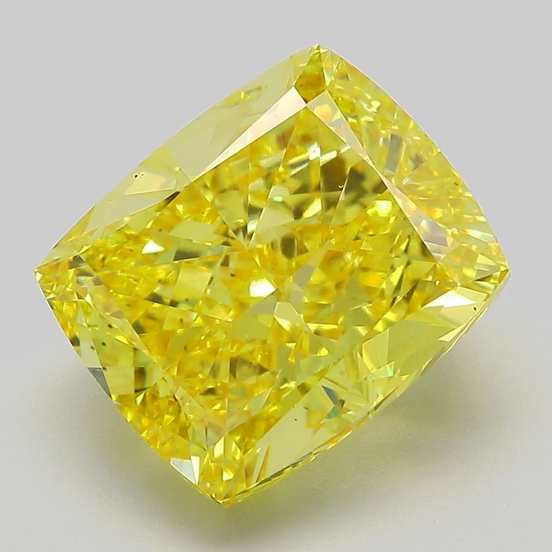 Loose Diamond - CUSHION MODIFIED 8.01ct Fancy Vivid Yellow VS2: Loose Diamond - CUSHION MODIFIED 8.01ct Fancy Vivid Yellow VS2 Source: This is a real non-mined Diamond that has been grown in a lab Shape: CUSHION MODIFIED Carats: 8.01 Color: Fancy Vivid Yellow Cert