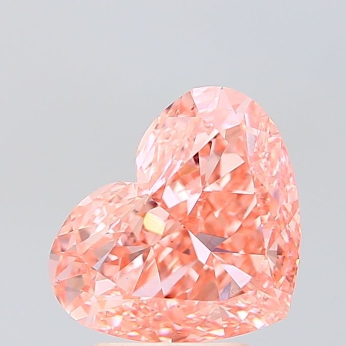 Loose Diamond - HEART 2.9ct Fancy Vivid Pink VS1: Loose Diamond - HEART 2.9ct Fancy Vivid Pink VS1 Source: This is a real non-mined Diamond that has been grown in a lab Shape: HEART Carats: 2.9 Color: Fancy Vivid Pink Certification: IGI Video: