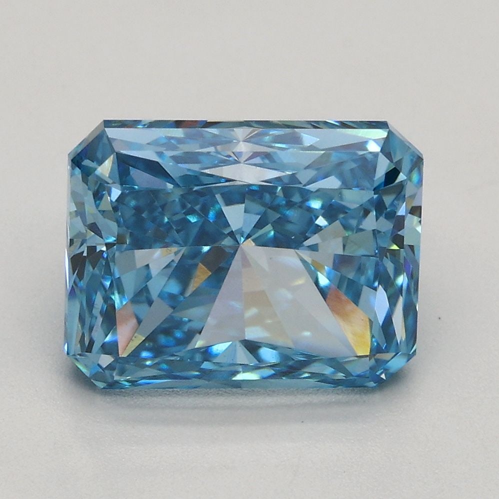 Loose Diamond - RADIANT 2.7ct Fancy Vivid Blue VS1: Loose Diamond - RADIANT 2.7ct Fancy Vivid Blue VS1 Source: This is a real non-mined Diamond that has been grown in a lab Shape: RADIANT Carats: 2.7 Color: Fancy Vivid Blue Certification: IGI Video: