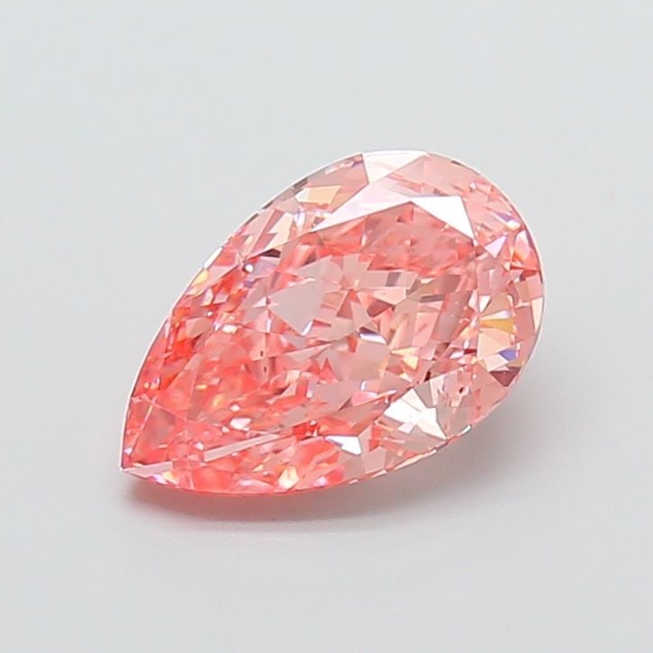 Loose Diamond - PEAR 2.06ct Fancy Vivid Pink VS1: Loose Diamond - PEAR 2.06ct Fancy Vivid Pink VS1 Source: This is a real non-mined Diamond that has been grown in a lab Shape: PEAR Carats: 2.06 Color: Fancy Vivid Pink Certification: IGI Video: