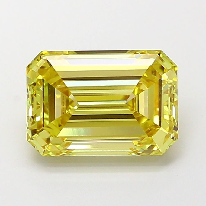 Loose Diamond - EMERALD 2.65ct Fancy Intense Yellow VVS2: Loose Diamond - EMERALD 2.65ct Fancy Intense Yellow VVS2 Source: This is a real non-mined Diamond that has been grown in a lab Shape: EMERALD Carats: 2.65 Color: Fancy Intense Yellow Certification: