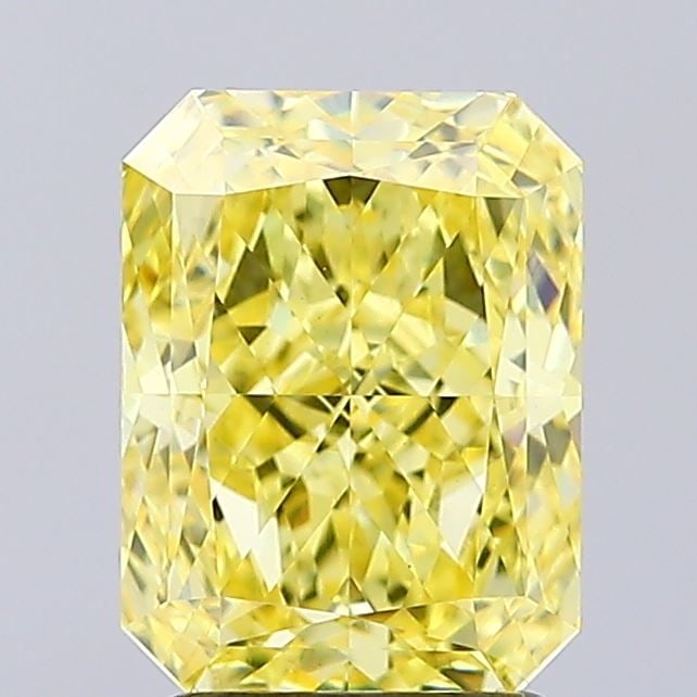 Loose Diamond - RADIANT 2.6ct Fancy Intense Yellow VS1: Loose Diamond - RADIANT 2.6ct Fancy Intense Yellow VS1 Source: This is a real non-mined Diamond that has been grown in a lab Shape: RADIANT Carats: 2.6 Color: Fancy Intense Yellow Certification: IGI