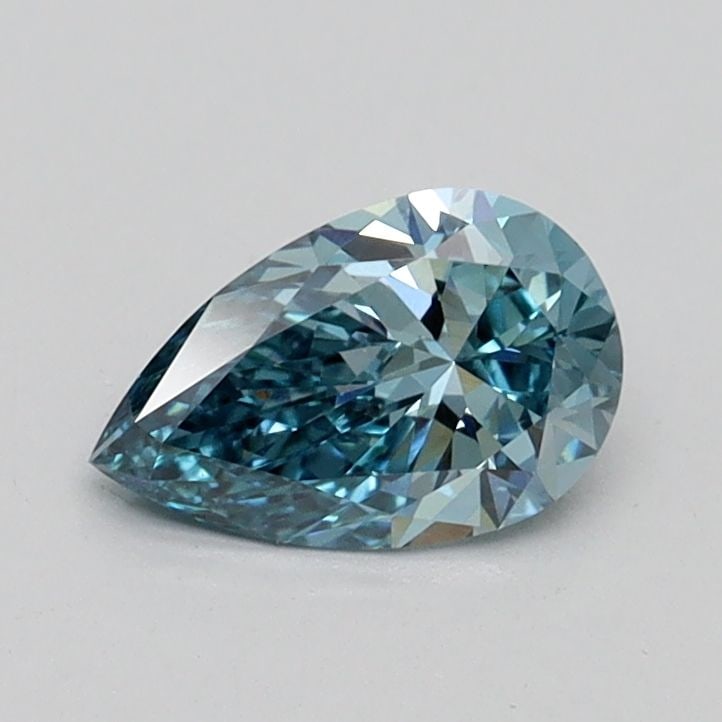 Loose Diamond - PEAR 0.56ct Fancy Intense Greenish Blue VS1: Loose Diamond - PEAR 0.56ct Fancy Intense Greenish Blue VS1 Source: This is a real non-mined Diamond that has been grown in a lab Shape: PEAR Carats: 0.56 Color: Fancy Intense Greenish Blue Certificat