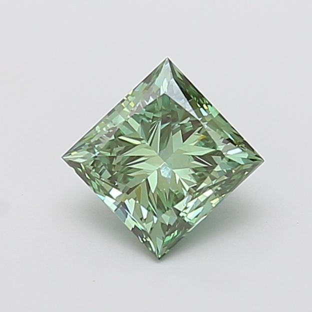 Loose Diamond - PRINCESS 1.5ct Fancy Vivid Green VVS2: Loose Diamond - PRINCESS 1.5ct Fancy Vivid Green VVS2 Source: This is a real non-mined Diamond that has been grown in a lab Shape: PRINCESS Carats: 1.5 Color: Fancy Vivid Green Certification: IGI Vide