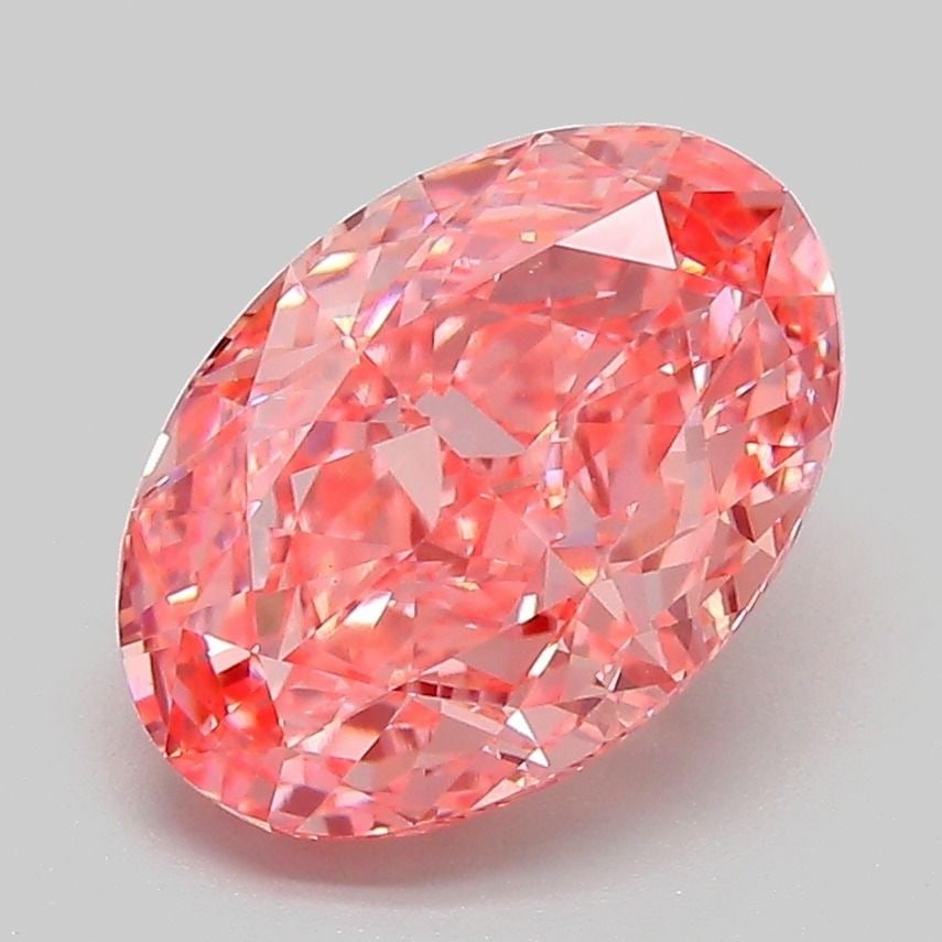 Loose Diamond - OVAL 3.02ct Fancy Vivid Pink VVS2: Loose Diamond - OVAL 3.02ct Fancy Vivid Pink VVS2 Source: This is a real non-mined Diamond that has been grown in a lab Shape: OVAL Carats: 3.02 Color: Fancy Vivid Pink Certification: IGI Video: