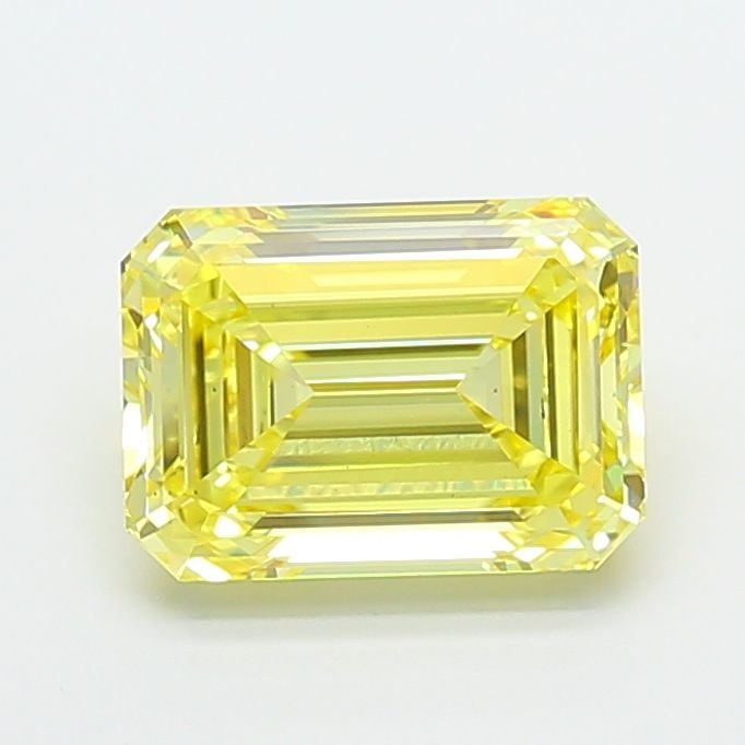 Loose Diamond - EMERALD 3.8ct Fancy Intense Yellow VS2: Loose Diamond - EMERALD 3.8ct Fancy Intense Yellow VS2 Source: This is a real non-mined Diamond that has been grown in a lab Shape: EMERALD Carats: 3.8 Color: Fancy Intense Yellow Certification: IGI V