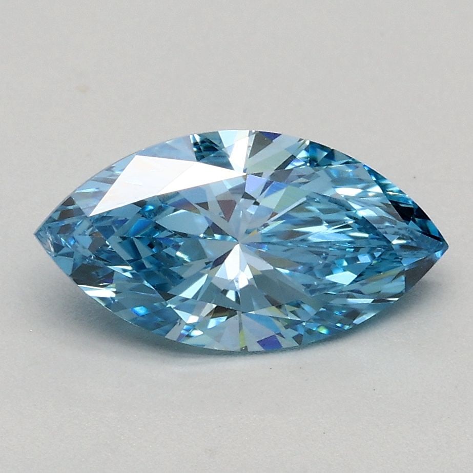 Loose Diamond - MARQUISE 1.0ct Fancy Vivid Blue SI1: Loose Diamond - MARQUISE 1.0ct Fancy Vivid Blue SI1 Source: This is a real non-mined Diamond that has been grown in a lab Shape: MARQUISE Carats: 1.0 Color: Fancy Vivid Blue Certification: IGI Video: