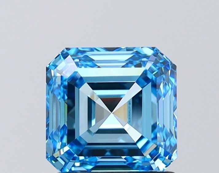 Loose Diamond - ASSCHER 1.5ct Fancy Vivid Blue VVS2: Loose Diamond - ASSCHER 1.5ct Fancy Vivid Blue VVS2 Source: This is a real non-mined Diamond that has been grown in a lab Shape: ASSCHER Carats: 1.5 Color: Fancy Vivid Blue Certification: IGI Video:
