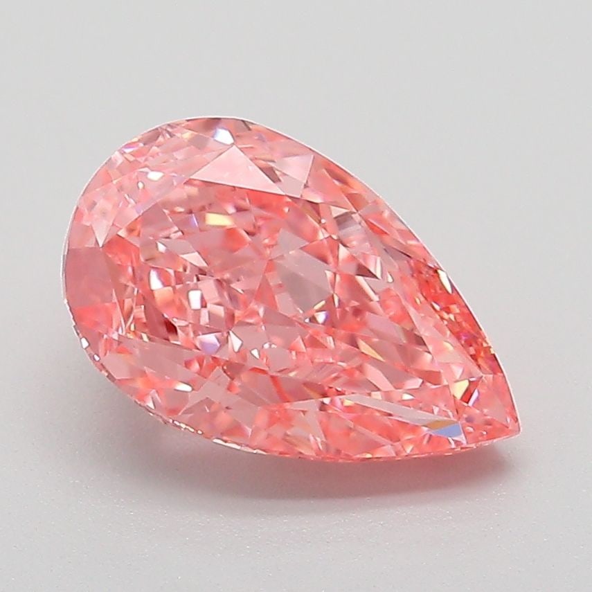 Loose Diamond - PEAR 2.04ct Fancy Vivid Pink VS1: Loose Diamond - PEAR 2.04ct Fancy Vivid Pink VS1 Source: This is a real non-mined Diamond that has been grown in a lab Shape: PEAR Carats: 2.04 Color: Fancy Vivid Pink Certification: IGI Video: