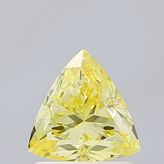 Loose Diamond - TRIANGULAR 1.1ct Fancy Vivid Yellow VS1: Loose Diamond - TRIANGULAR 1.1ct Fancy Vivid Yellow VS1 Source: This is a real non-mined Diamond that has been grown in a lab Shape: TRIANGULAR Carats: 1.1 Color: Fancy Vivid Yellow Certification: IGI