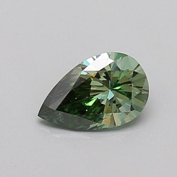 Loose Diamond - PEAR 0.31ct Fancy Vivid Green VVS2: Loose Diamond - PEAR 0.31ct Fancy Vivid Green VVS2 Source: This is a real non-mined Diamond that has been grown in a lab Shape: PEAR Carats: 0.31 Color: Fancy Vivid Green Certification: IGI Video: