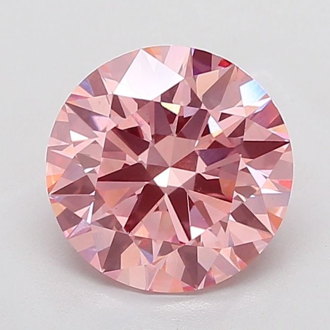 Ideal Loose Diamond - ROUND 4.02ct Fancy Vivid Pink VS1: Ideal Loose Diamond - ROUND 4.02ct Fancy Vivid Pink VS1 Source: This is a real non-mined Diamond that has been grown in a lab Shape: ROUND Carats: 4.02 Color: Fancy Vivid Pink Certification: IGI Video