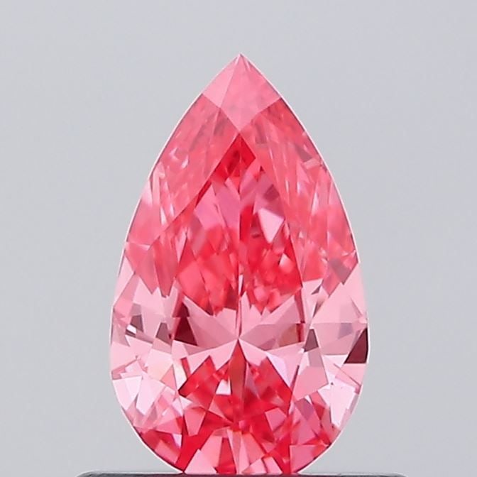 Loose Diamond - PEAR 0.48ct Fancy Vivid Pink VVS2: Loose Diamond - PEAR 0.48ct Fancy Vivid Pink VVS2 Source: This is a real non-mined Diamond that has been grown in a lab Shape: PEAR Carats: 0.48 Color: Fancy Vivid Pink Certification: IGI Video: