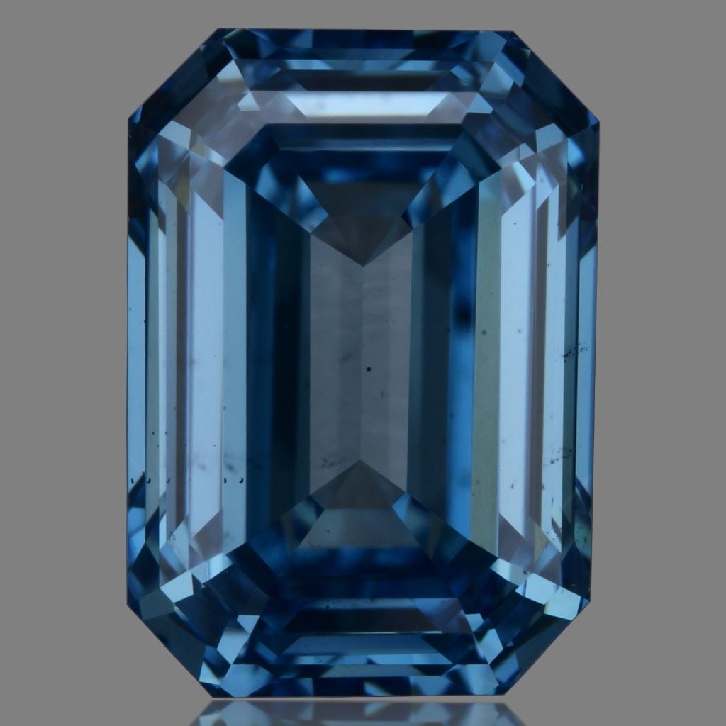 Loose Diamond - EMERALD 1.65ct Fancy Vivid Blue VS2: Loose Diamond - EMERALD 1.65ct Fancy Vivid Blue VS2 Source: This is a real non-mined Diamond that has been grown in a lab Shape: EMERALD Carats: 1.65 Color: Fancy Vivid Blue Certification: IGI Video: