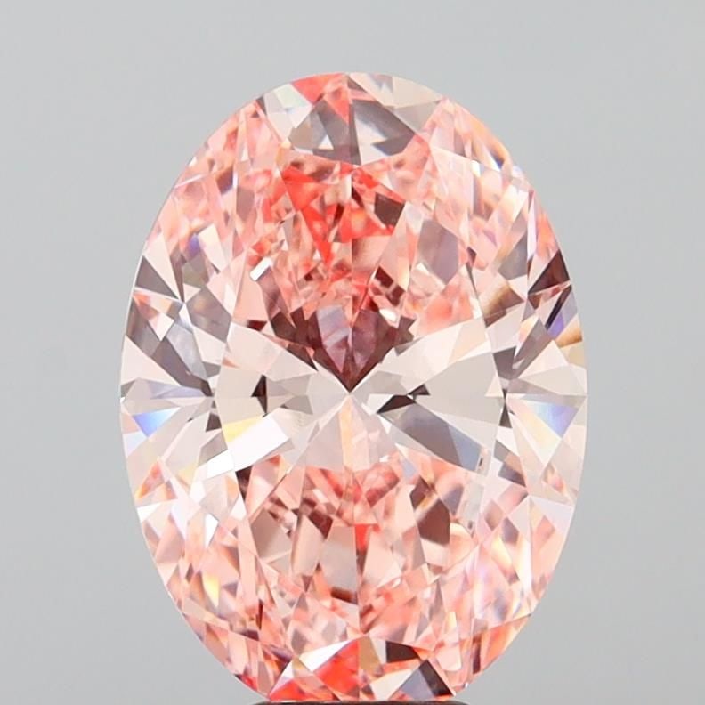 Loose Diamond - OVAL 7.03ct Fancy Vivid Pink VS1: Loose Diamond - OVAL 7.03ct Fancy Vivid Pink VS1 Source: This is a real non-mined Diamond that has been grown in a lab Shape: OVAL Carats: 7.03 Color: Fancy Vivid Pink Certification: IGI Video: