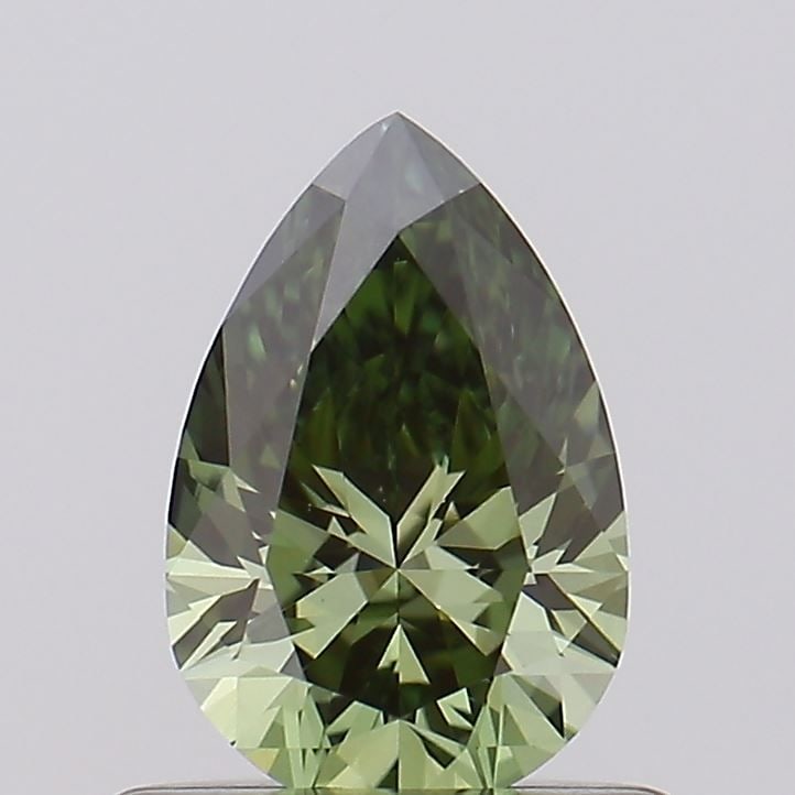 Loose Diamond - PEAR 0.53ct Fancy Vivid Green VVS2: Loose Diamond - PEAR 0.53ct Fancy Vivid Green VVS2 Source: This is a real non-mined Diamond that has been grown in a lab Shape: PEAR Carats: 0.53 Color: Fancy Vivid Green Certification: NONE Video: