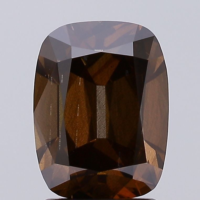 Loose Diamond - CUSHION 2.06ct Fancy Light Brown SI2: Loose Diamond - CUSHION 2.06ct Fancy Light Brown SI2 Source: This is a real non-mined Diamond that has been grown in a lab Shape: CUSHION Carats: 2.06 Color: Fancy Light Brown Certification: IGI Video