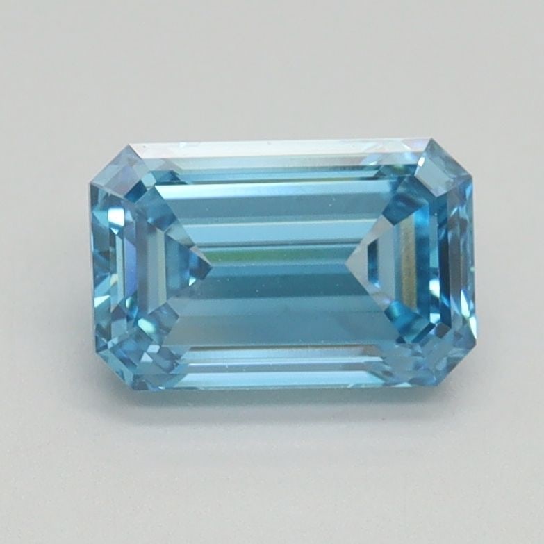 Loose Diamond - EMERALD 1.14ct Fancy Vivid Blue VVS2: Loose Diamond - EMERALD 1.14ct Fancy Vivid Blue VVS2 Source: This is a real non-mined Diamond that has been grown in a lab Shape: EMERALD Carats: 1.14 Color: Fancy Vivid Blue Certification: IGI Video:
