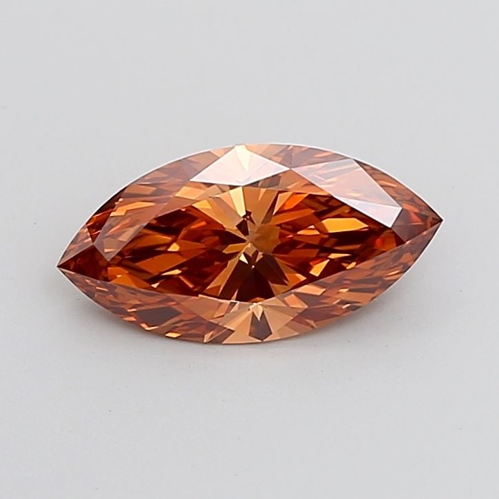 Loose Diamond - MARQUISE 2.69ct Fancy Vivid Brownish Orange VVS2: Loose Diamond - MARQUISE 2.69ct Fancy Vivid Brownish Orange VVS2 Source: This is a real non-mined Diamond that has been grown in a lab Shape: MARQUISE Carats: 2.69 Color: Fancy Vivid Brownish Orange C