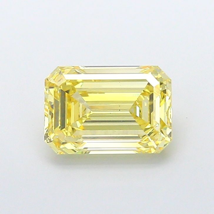 Loose Diamond - EMERALD 2.5ct Fancy Intense Yellow VS1: Loose Diamond - EMERALD 2.5ct Fancy Intense Yellow VS1 Source: This is a real non-mined Diamond that has been grown in a lab Shape: EMERALD Carats: 2.5 Color: Fancy Intense Yellow Certification: IGI V