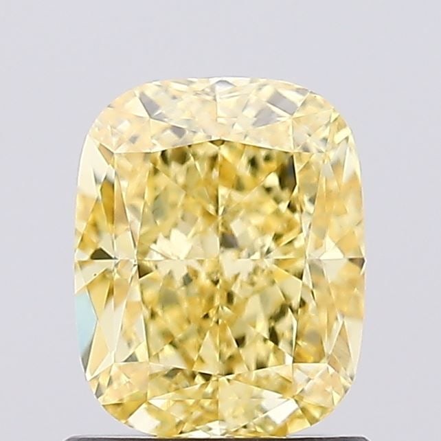 Loose Diamond - CUSHION MODIFIED 1.18ct Fancy Intense Yellow VS1: Loose Diamond - CUSHION MODIFIED 1.18ct Fancy Intense Yellow VS1 Source: This is a real non-mined Diamond that has been grown in a lab Shape: CUSHION MODIFIED Carats: 1.18 Color: Fancy Intense Yellow 