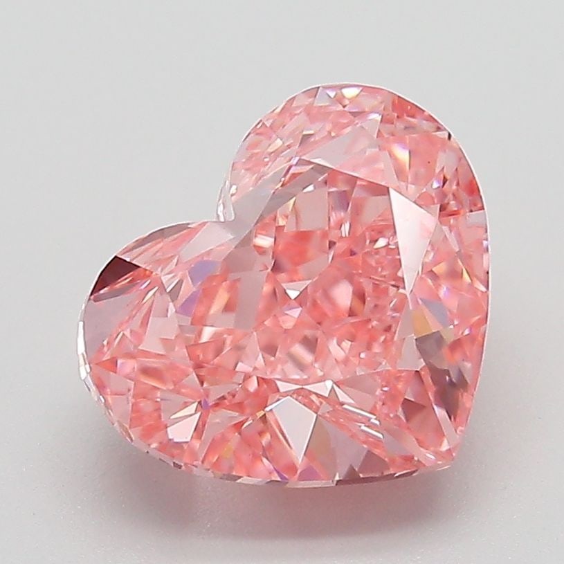 Loose Diamond - HEART 3.08ct Fancy Vivid Pink VVS2: Loose Diamond - HEART 3.08ct Fancy Vivid Pink VVS2 Source: This is a real non-mined Diamond that has been grown in a lab Shape: HEART Carats: 3.08 Color: Fancy Vivid Pink Certification: IGI Video: