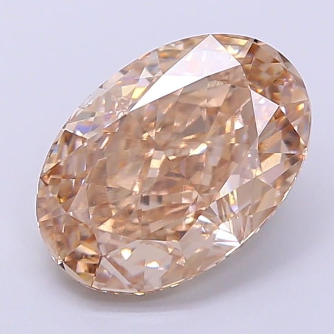 Loose Diamond - OVAL 2.72ct Fancy Light Brown VVS2: Loose Diamond - OVAL 2.72ct Fancy Light Brown VVS2 Source: This is a real non-mined Diamond that has been grown in a lab Shape: OVAL Carats: 2.72 Color: Fancy Light Brown Certification: IGI Video: