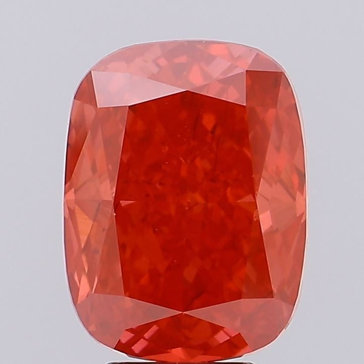 Loose Diamond - CUSHION BRILLIANT 6.21ct Fancy Vivid Red SI1 (1 of 1)