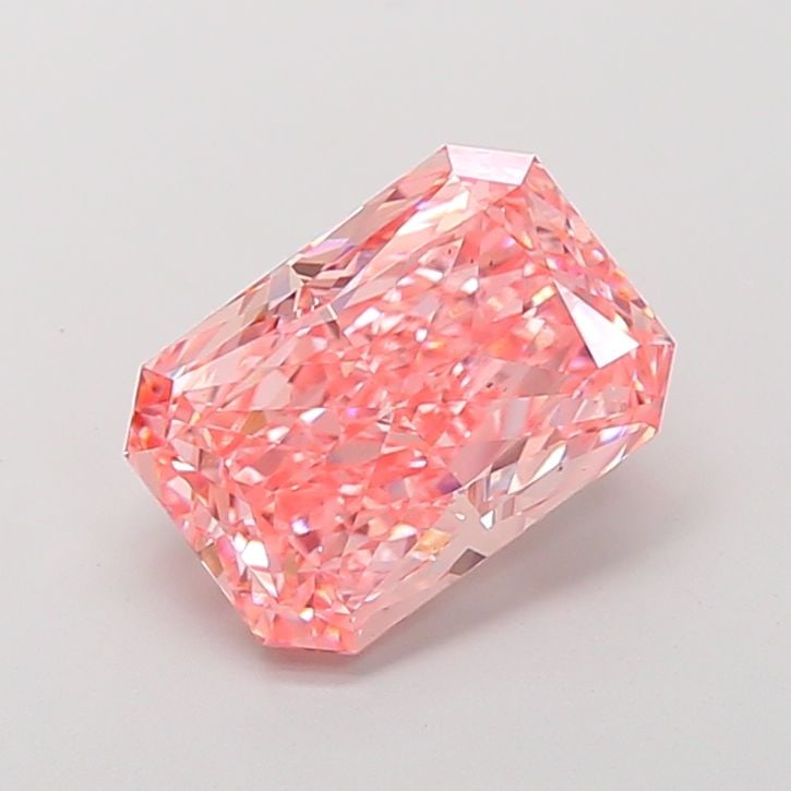 Loose Diamond - RADIANT 5.01ct Fancy Vivid Pink VS2: Loose Diamond - RADIANT 5.01ct Fancy Vivid Pink VS2 Source: This is a real non-mined Diamond that has been grown in a lab Shape: RADIANT Carats: 5.01 Color: Fancy Vivid Pink Certification: IGI Video: