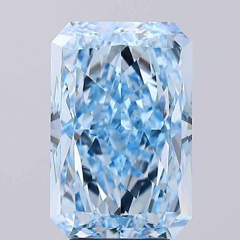 Loose Diamond - RADIANT 4.64ct Fancy Vivid Blue VVS2: Loose Diamond - RADIANT 4.64ct Fancy Vivid Blue VVS2 Source: This is a real non-mined Diamond that has been grown in a lab Shape: RADIANT Carats: 4.64 Color: Fancy Vivid Blue Certification: IGI Video: