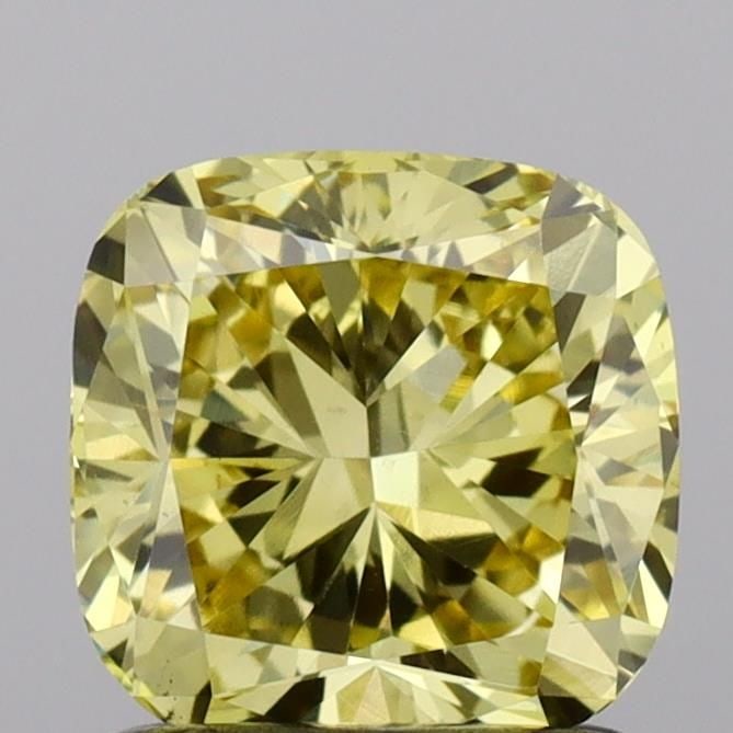 Loose Diamond - CUSHION MODIFIED 1.11ct Fancy Yellow VS1: Loose Diamond - CUSHION MODIFIED 1.11ct Fancy Yellow VS1 Source: This is a real non-mined Diamond that has been grown in a lab Shape: CUSHION MODIFIED Carats: 1.11 Color: Fancy Yellow Certification: I