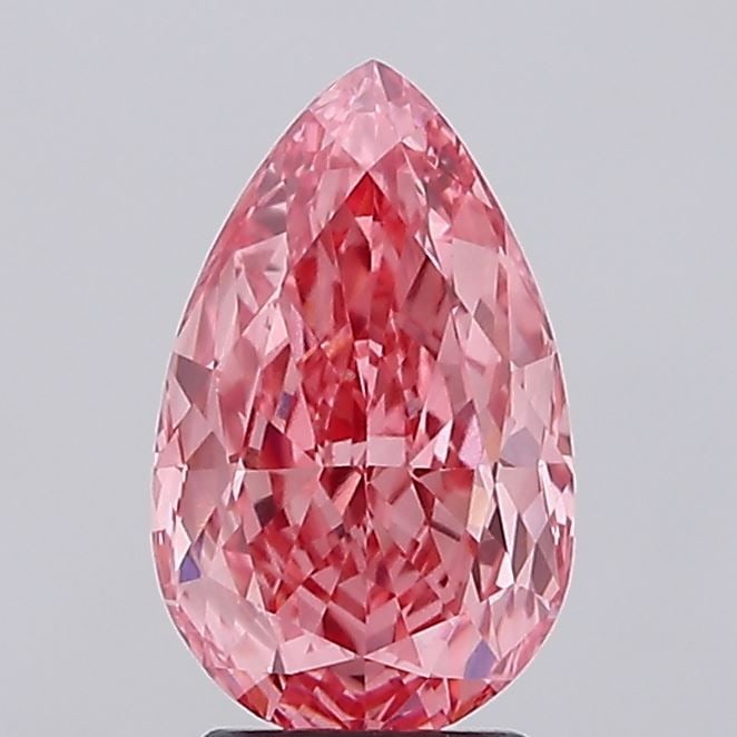 Loose Diamond - PEAR 2.97ct Fancy Vivid Pink VS1: Loose Diamond - PEAR 2.97ct Fancy Vivid Pink VS1 Source: This is a real non-mined Diamond that has been grown in a lab Shape: PEAR Carats: 2.97 Color: Fancy Vivid Pink Certification: IGI Video: