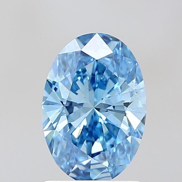 Loose Diamond - OVAL 1.43ct Fancy Vivid Blue VS2: Loose Diamond - OVAL 1.43ct Fancy Vivid Blue VS2 Source: This is a real non-mined Diamond that has been grown in a lab Shape: OVAL Carats: 1.43 Color: Fancy Vivid Blue Certification: IGI Video: