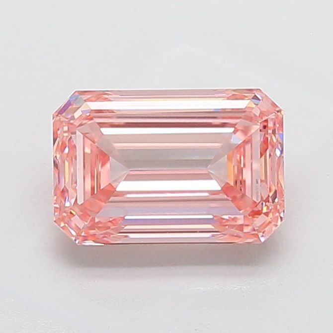Loose Diamond - EMERALD 3.33ct Fancy Vivid Pink VVS2: Loose Diamond - EMERALD 3.33ct Fancy Vivid Pink VVS2 Source: This is a real non-mined Diamond that has been grown in a lab Shape: EMERALD Carats: 3.33 Color: Fancy Vivid Pink Certification: IGI Video: