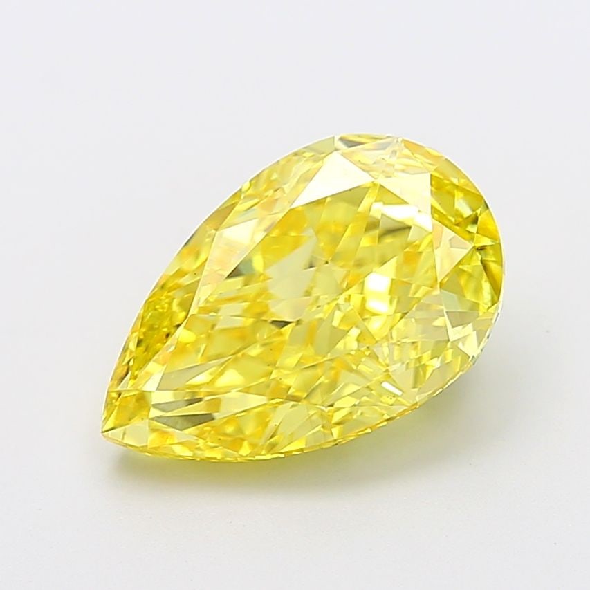 Loose Diamond - PEAR 5.01ct Fancy Vivid Yellow VS1: Loose Diamond - PEAR 5.01ct Fancy Vivid Yellow VS1 Source: This is a real non-mined Diamond that has been grown in a lab Shape: PEAR Carats: 5.01 Color: Fancy Vivid Yellow Certification: IGI Video: