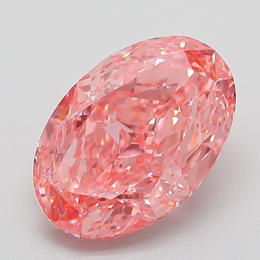 Loose Diamond - OVAL 3.09ct Fancy Vivid Pink VVS2: Loose Diamond - OVAL 3.09ct Fancy Vivid Pink VVS2 Source: This is a real non-mined Diamond that has been grown in a lab Shape: OVAL Carats: 3.09 Color: Fancy Vivid Pink Certification: IGI Additional i