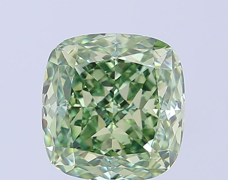 Loose Diamond - CUSHION MODIFIED 3.73ct Fancy Vivid Green VS2: Loose Diamond - CUSHION MODIFIED 3.73ct Fancy Vivid Green VS2 Source: This is a real non-mined Diamond that has been grown in a lab Shape: CUSHION MODIFIED Carats: 3.73 Color: Fancy Vivid Green Certif